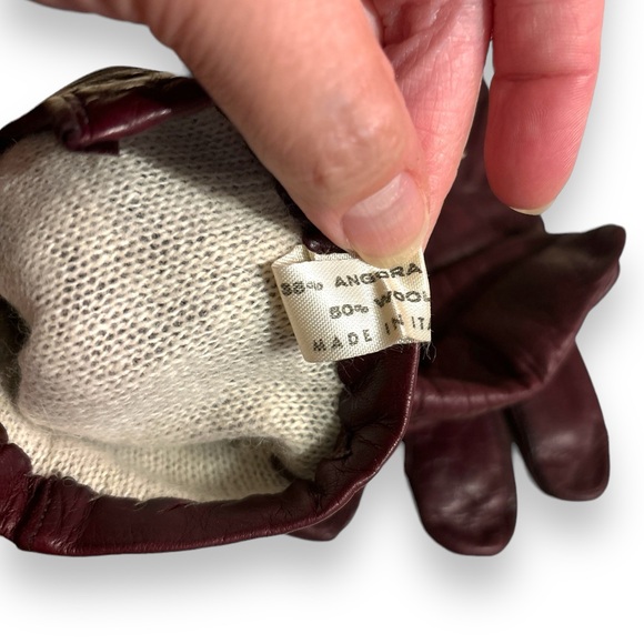 ETIENNE AIGNER Angora Wool Lined Leather Gloves - Picture 4 of 5